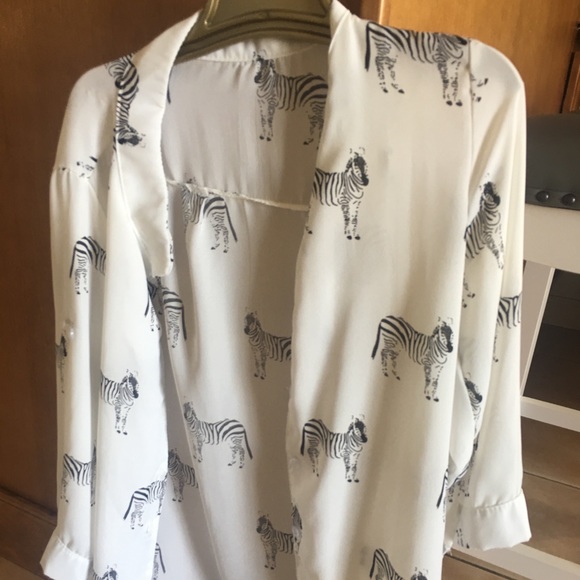 Tops - Sheer Zebra Blouse